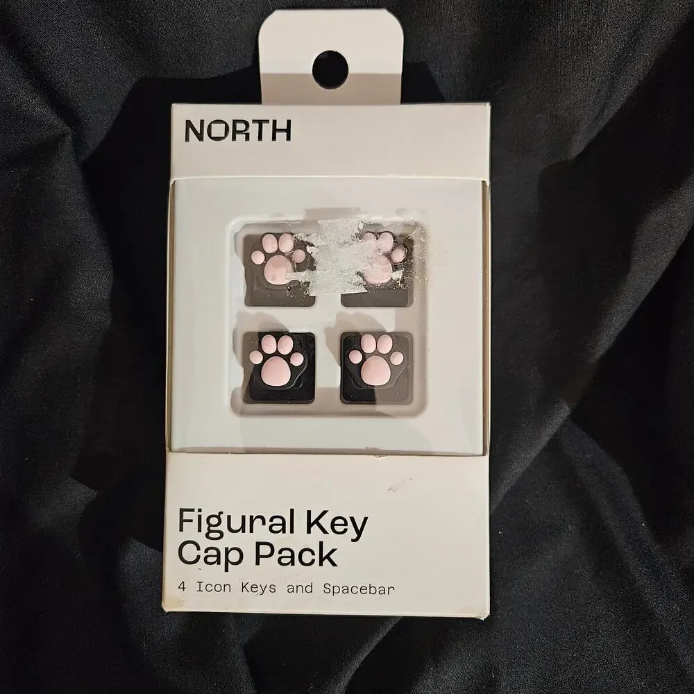 Figural Key Cap Pack Paws 4 Icon Keys and Spacebar